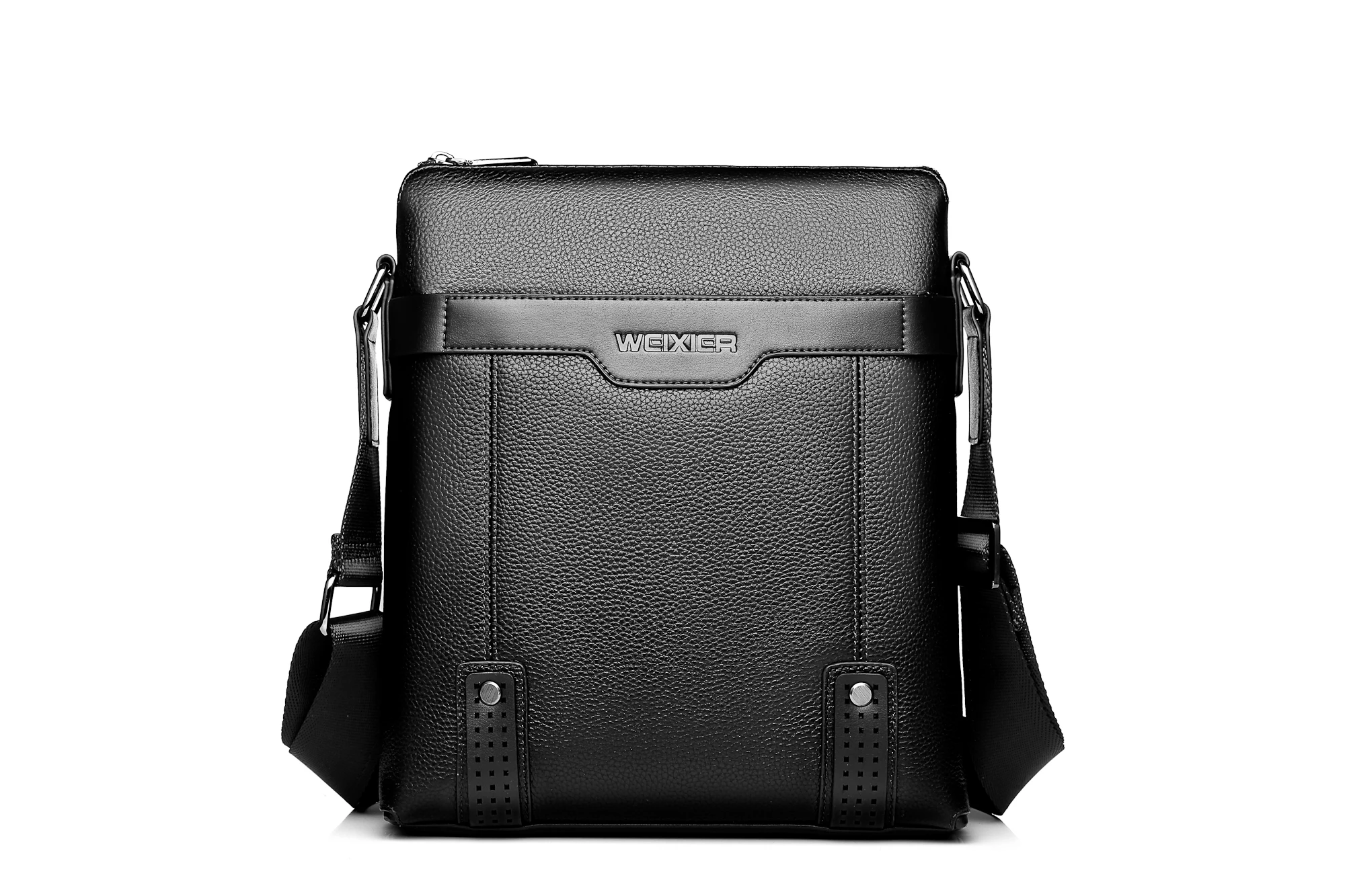 WEIXIER Brand Men's Shoulder Bag Fashion Vintage PU Leather Casual Large Capacity Backpack Messenger Male Crossbody bag Business