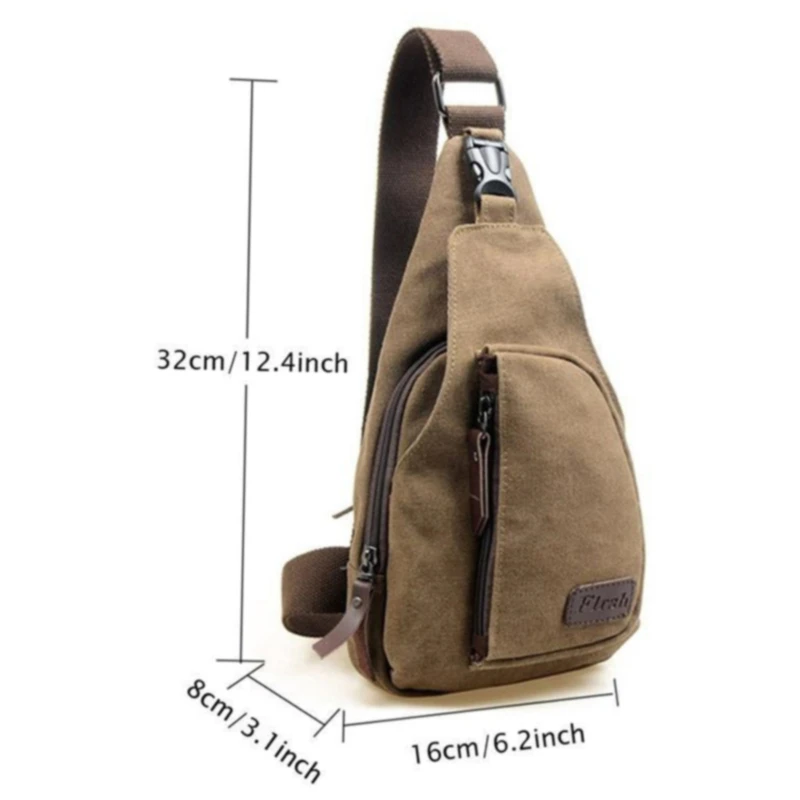 Men Vintage Canvas Satchel Shoulder Bag