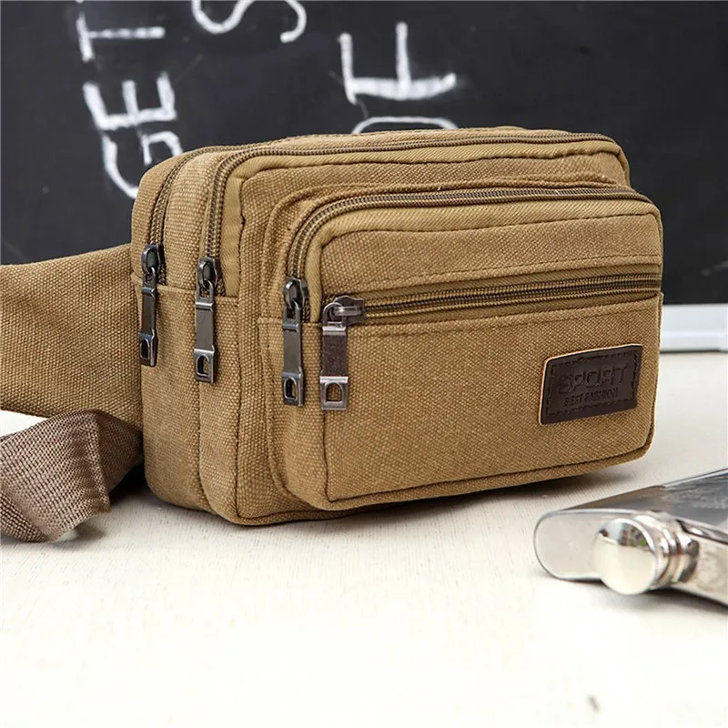 Canvas Waist High Capacity Outdoor Sports Multifultionalnctional Bag