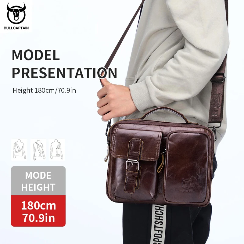 Alternative view of Genuine Leather Men Crossbody Bag