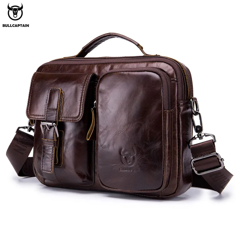 Genuine Leather Men Crossbody Bag