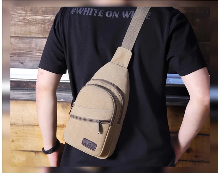 Xierya men Canvas Crossbody Bag Wear-resistant Outdoor Fashion Sports Bags for Man Black Male Casual Shoulder Bag Travel Satchel