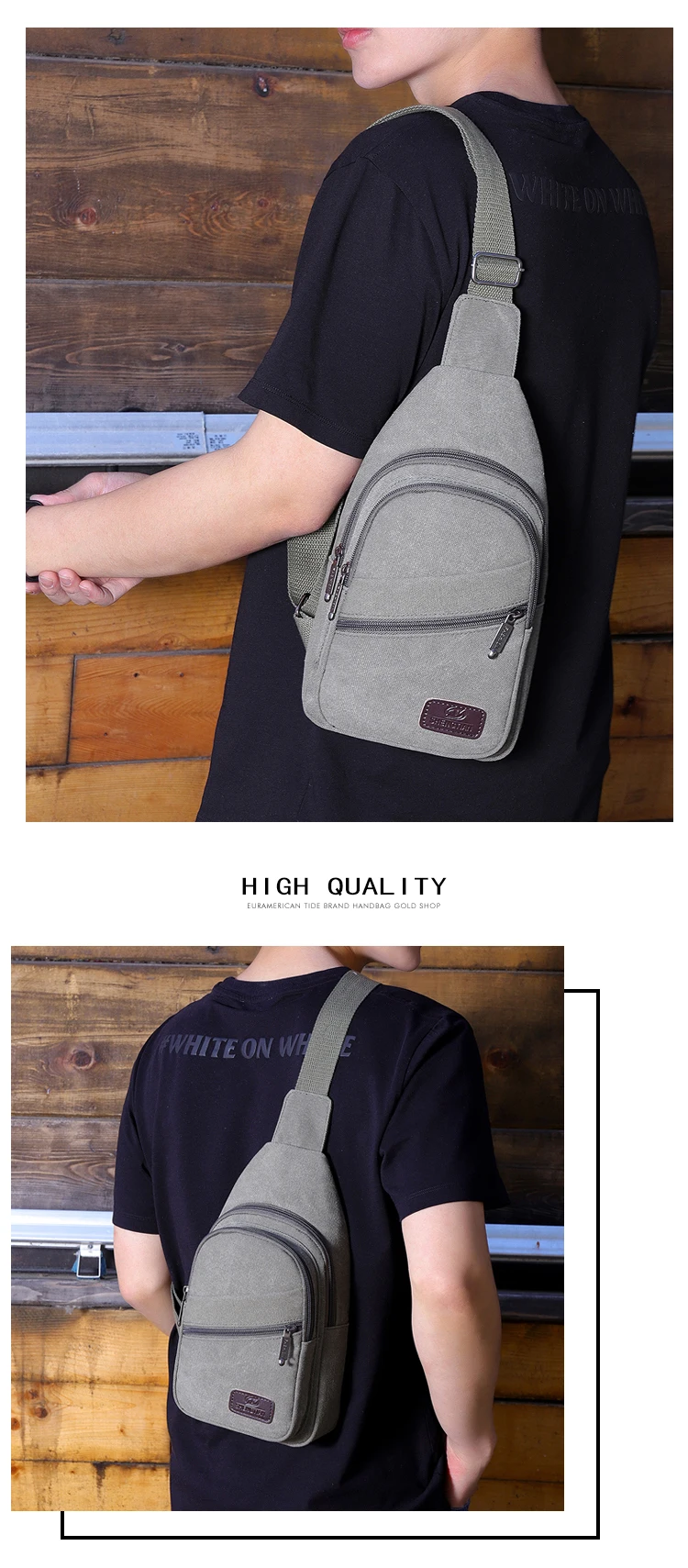 Xierya men Canvas Crossbody Bag Wear-resistant Outdoor Fashion Sports Bags for Man Black Male Casual Shoulder Bag Travel Satchel