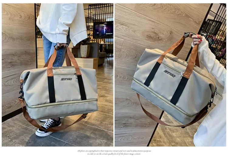 Travel Bag Male Female Large-Capacity Hand Luggage Dry-Wet Separation Sports Fitness Bag Short-Distance Travel Package