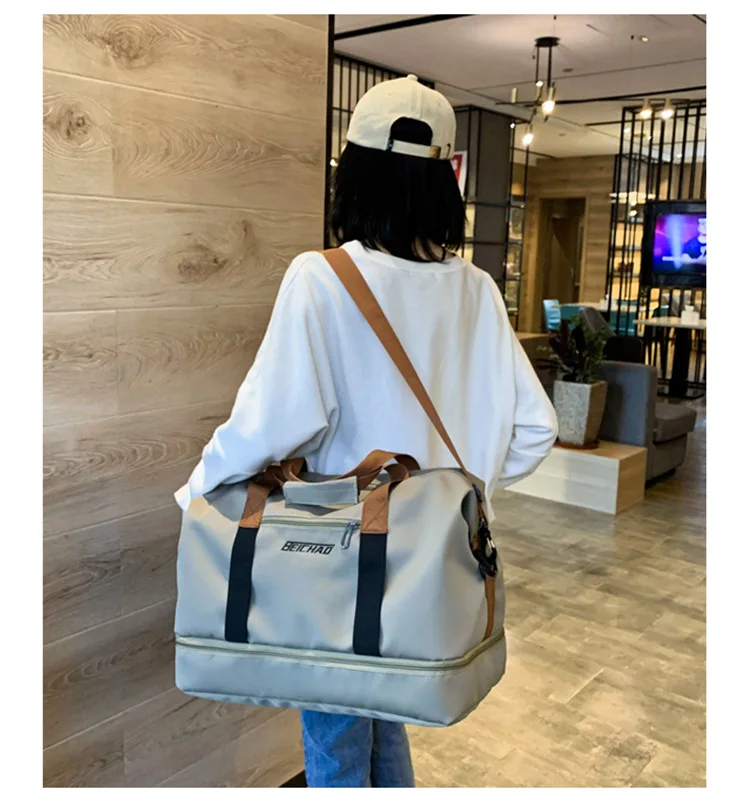 Travel Bag Male Female Large-Capacity Hand Luggage Dry-Wet Separation Sports Fitness Bag Short-Distance Travel Package
