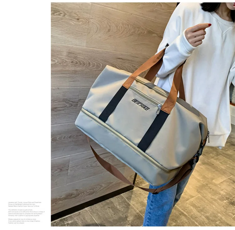 Travel Bag Male Female Large-Capacity Hand Luggage Dry-Wet Separation Sports Fitness Bag Short-Distance Travel Package