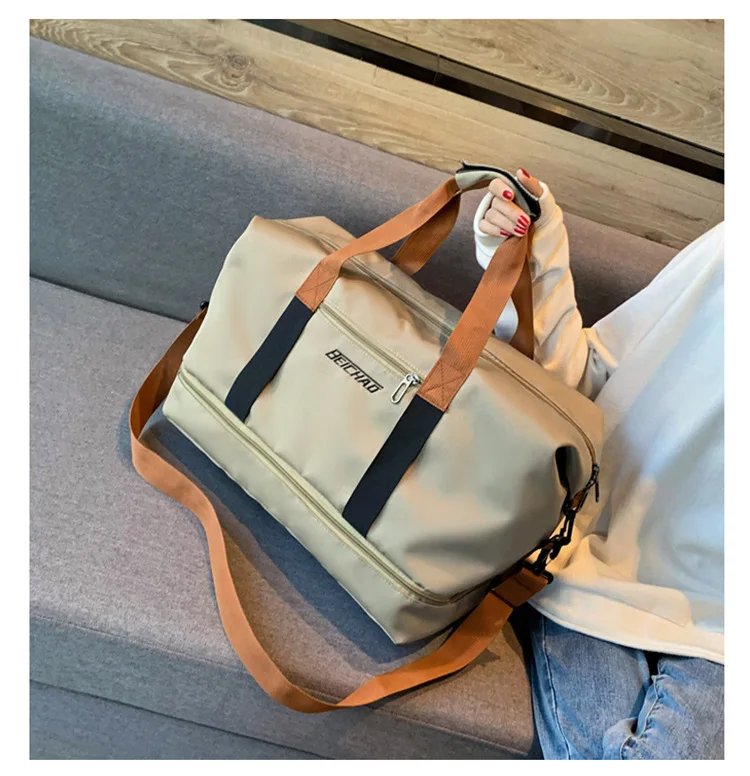 Travel Bag Male Female Large-Capacity Hand Luggage Dry-Wet Separation Sports Fitness Bag Short-Distance Travel Package