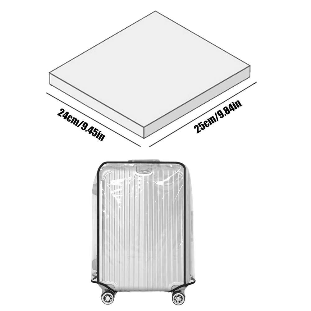 Full Transparent Luggage Cover PVC Waterproof Luggage Protector Cover Travel Dustproof Anti-scratch Suitcase Protector Covers