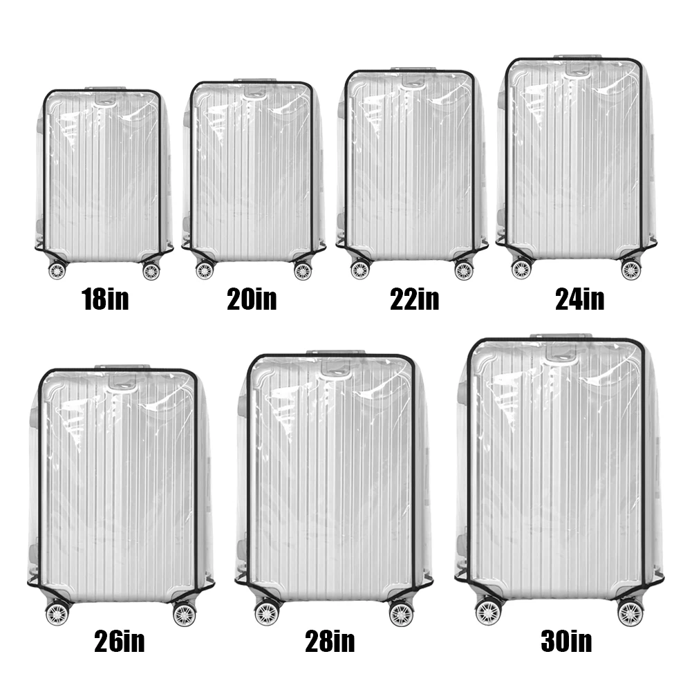 Full Transparent Luggage Cover PVC Waterproof Luggage Protector Cover Travel Dustproof Anti-scratch Suitcase Protector Covers
