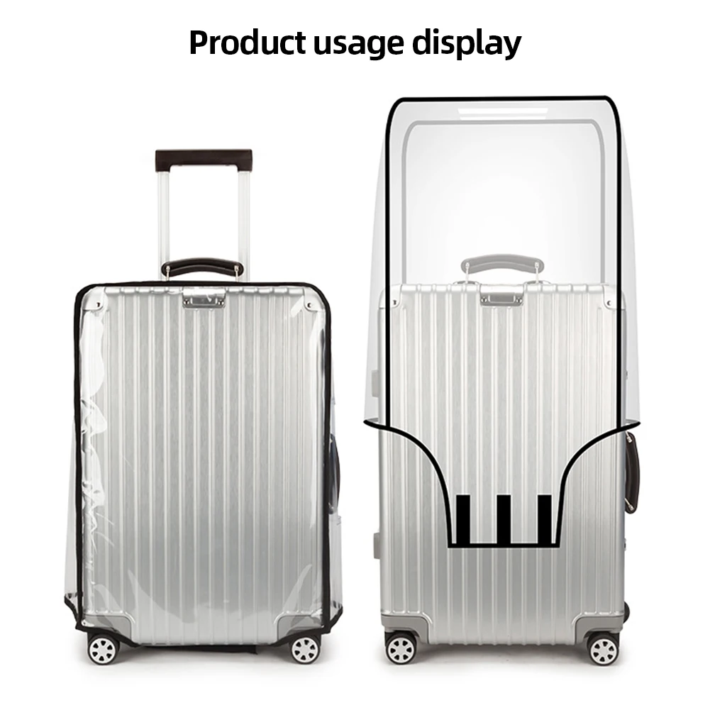 Full Transparent Luggage Cover PVC Waterproof Luggage Protector Cover Travel Dustproof Anti-scratch Suitcase Protector Covers