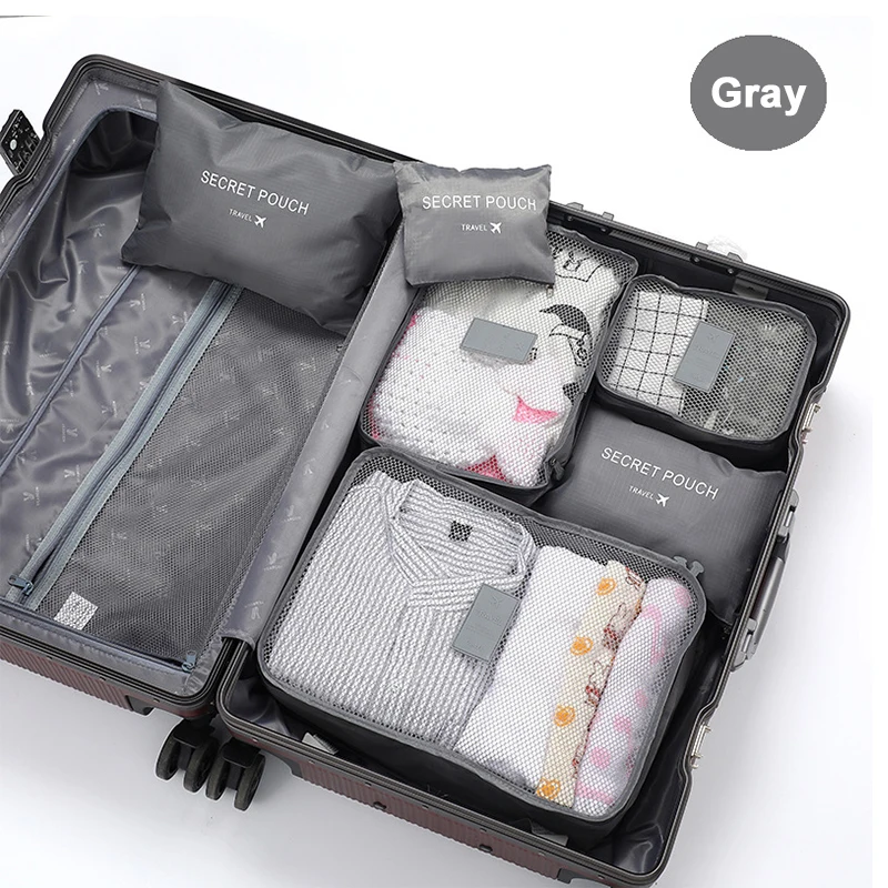 6 Pcs Portable Travel Clothes Storage Bags