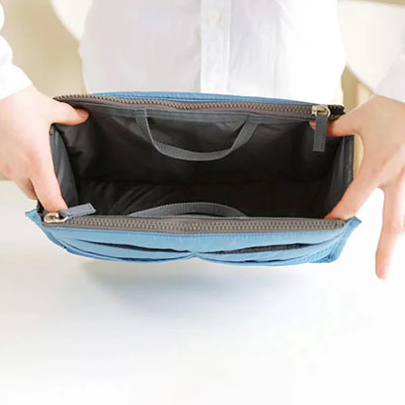 Organizer Insert Bag Women Nylon Travel Insert Organizer Handbag Purse Large Liner Lady Makeup Cosmetic Bag Cheap Female Tote