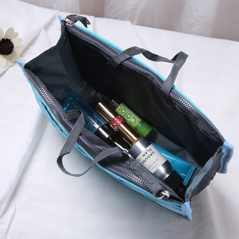 Organizer Insert Bag Women Nylon Travel Insert Organizer Handbag Purse Large Liner Lady Makeup Cosmetic Bag Cheap Female Tote