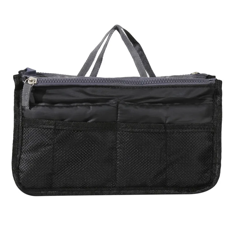 Organizer Insert Bag Women Nylon Travel Insert Organizer Handbag Purse Large Liner Lady Makeup Cosmetic Bag Cheap Female Tote