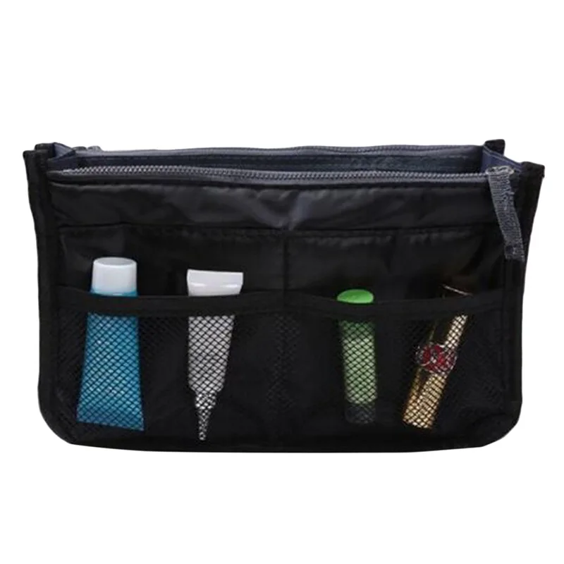 Organizer Insert Bag Women Nylon Travel Insert Organizer Handbag Purse Large Liner Lady Makeup Cosmetic Bag Cheap Female Tote