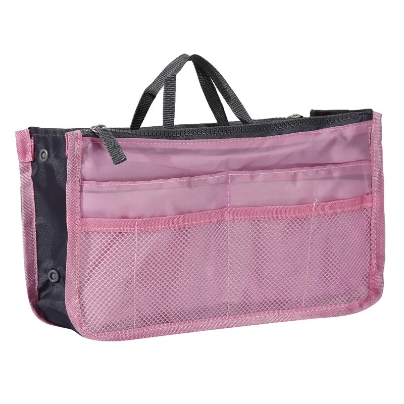 Organizer Insert Bag Women Nylon Travel Insert Organizer Handbag Purse Large Liner Lady Makeup Cosmetic Bag Cheap Female Tote