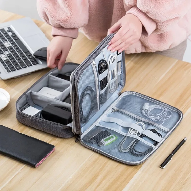 Alternative view of Portable Cable Storage Bag Digital Electronic Organizer