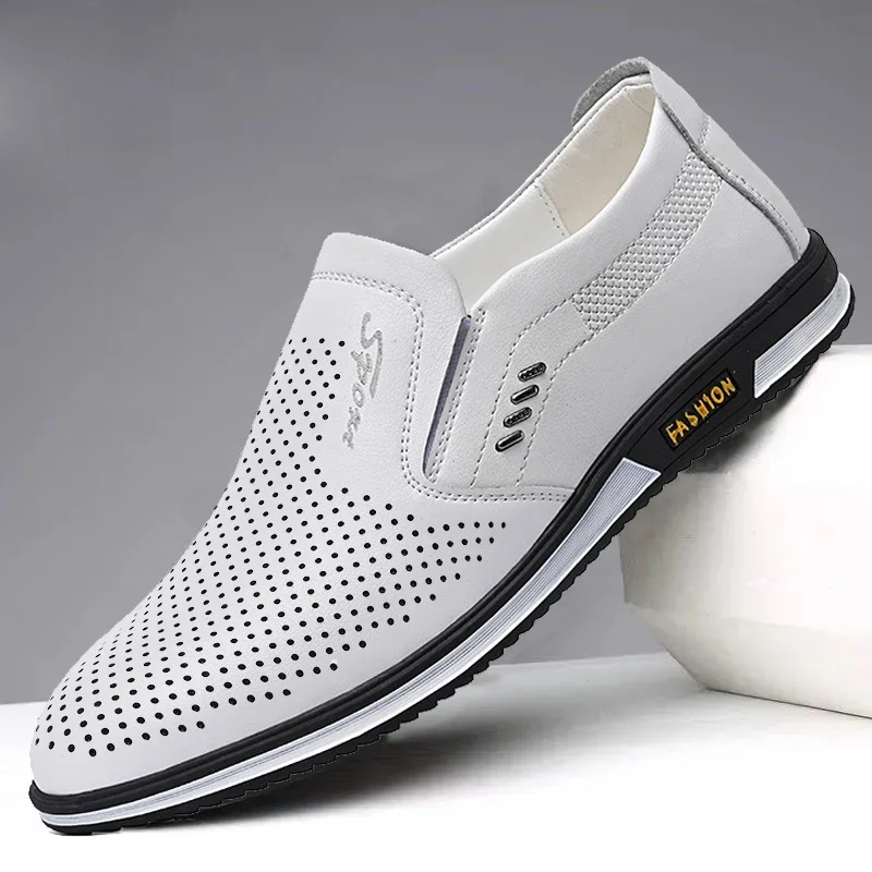 Alternative view of Brand Leather Shoes for Men Designer Loafers High Quality Adult Moccasins Men Driving Shoes Male Footwear Men's Formal Shoes