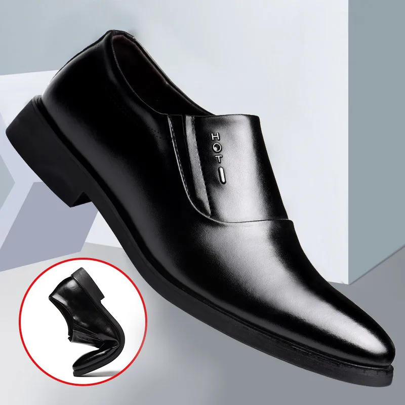 Elegant Men's Dress Shoes 2023 Summer Social Shoes Men's Fashion Elegant Formal Wedding Shoes Men's Set Office Oxford Shoe Men