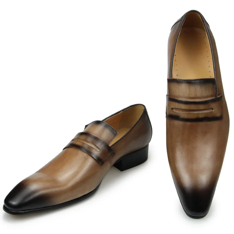 Alternative view of Luxury Brand Men Shoes Formal Casual Loafer High Quality Vintage Business Office DressParty Genuine Leather Comfortable Hot Sale