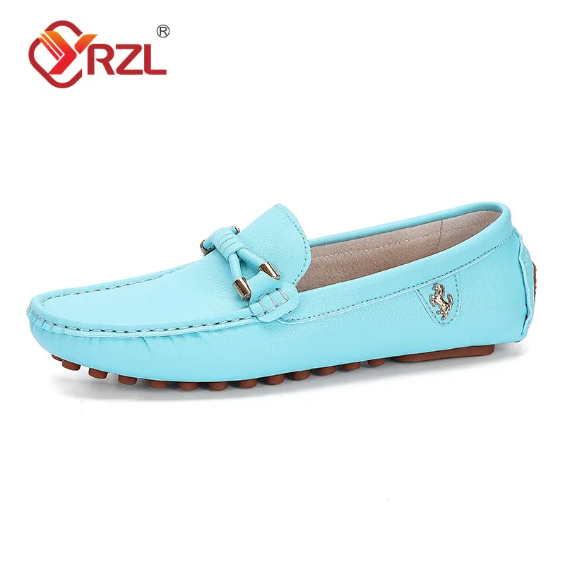 YRZL Loafers Men Handmade Leather Shoes Casual Driving Flats Slip-on Shoes Luxury Comfy Moccasins Shoes for Men Plus Size 37-48