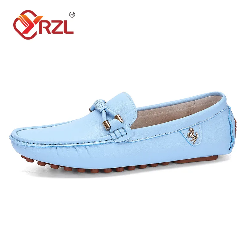 YRZL Loafers Men Handmade Leather Shoes Casual Driving Flats Slip-on Shoes Luxury Comfy Moccasins Shoes for Men Plus Size 37-48