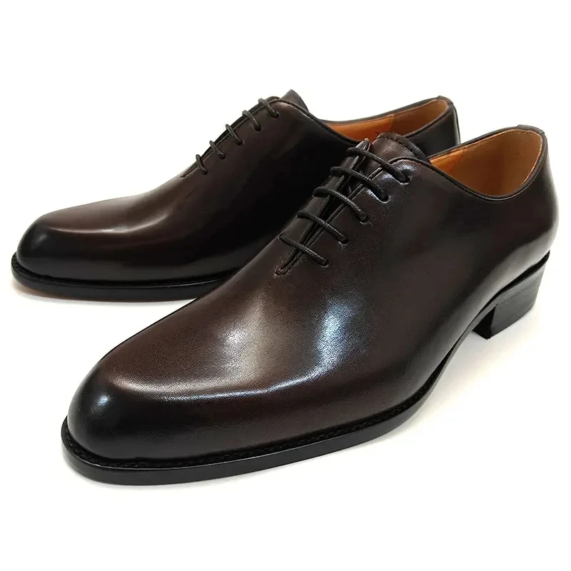 Alternative view of Successful Men's Leather Shoes High Quality Handmade Oxford Casual Business Office Work Shoes For Gentalman Lace Up Comfortable