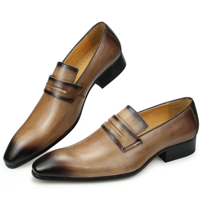 Alternative view of NEW Men's Luxury Loafers Cowhide Wear-resistant and Comfortable Leather Shoes Daily Dress Fashion Office Formal Shoes Leather
