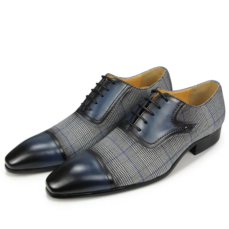 Alternative view of High Quality Genuine Leather Shoes None Woven Elegant Stylish Designer Shoes for Mens Lace-up New British Casual Leather Shoes