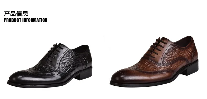 Men casual shoes Brock Oxford retro crocodile leather men formal spring and autumn 2022 new 's for Men casual shoes Brock Oxford retro crocodile leather men formal spring and autumn 2022 new 's for