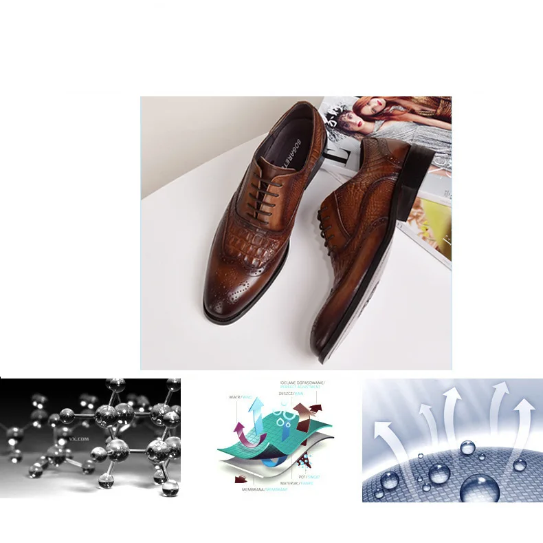 Men casual shoes Brock Oxford retro crocodile leather men formal spring and autumn 2022 new 's for Men casual shoes Brock Oxford retro crocodile leather men formal spring and autumn 2022 new 's for