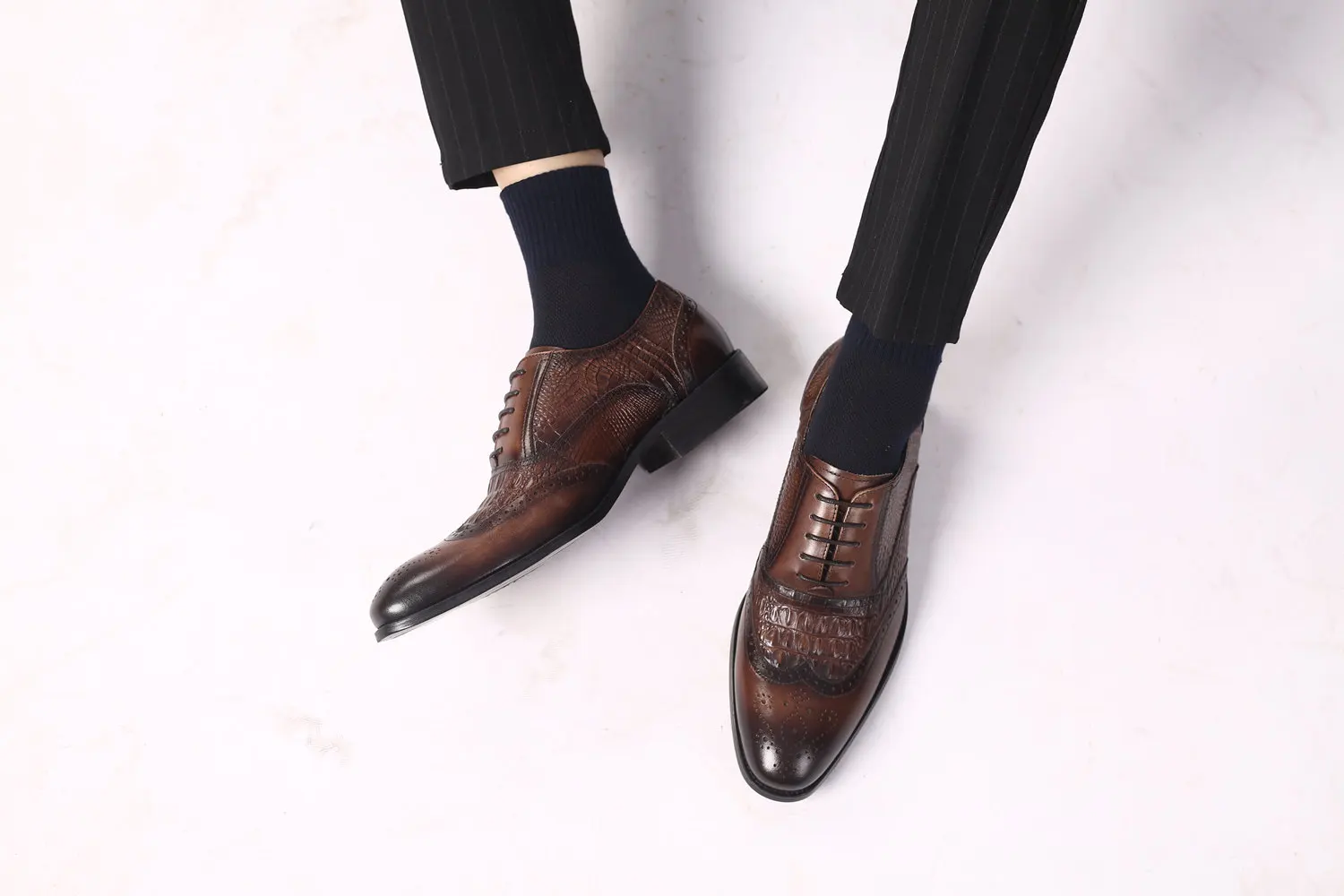 Men casual shoes Brock Oxford retro crocodile leather men formal spring and autumn 2022 new 's for Men casual shoes Brock Oxford retro crocodile leather men formal spring and autumn 2022 new 's for
