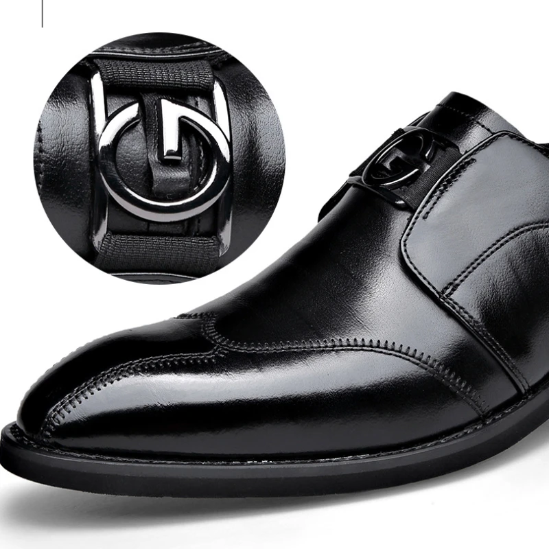 Men Dress Shoes Patent Leather Brogue Shoes for Male Formal Wedding Party Office Shoes Men Oxfords Business Shoes Moccasins Shoe