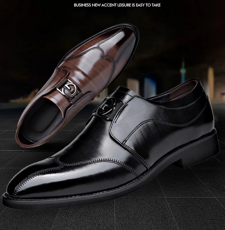 Men Dress Shoes Patent Leather Brogue Shoes for Male Formal Wedding Party Office Shoes Men Oxfords Business Shoes Moccasins Shoe