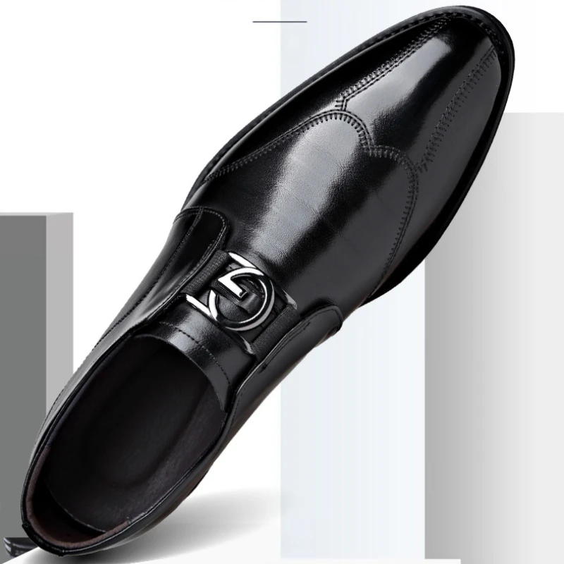 Men Dress Shoes Patent Leather Brogue Shoes for Male Formal Wedding Party Office Shoes Men Oxfords Business Shoes Moccasins Shoe