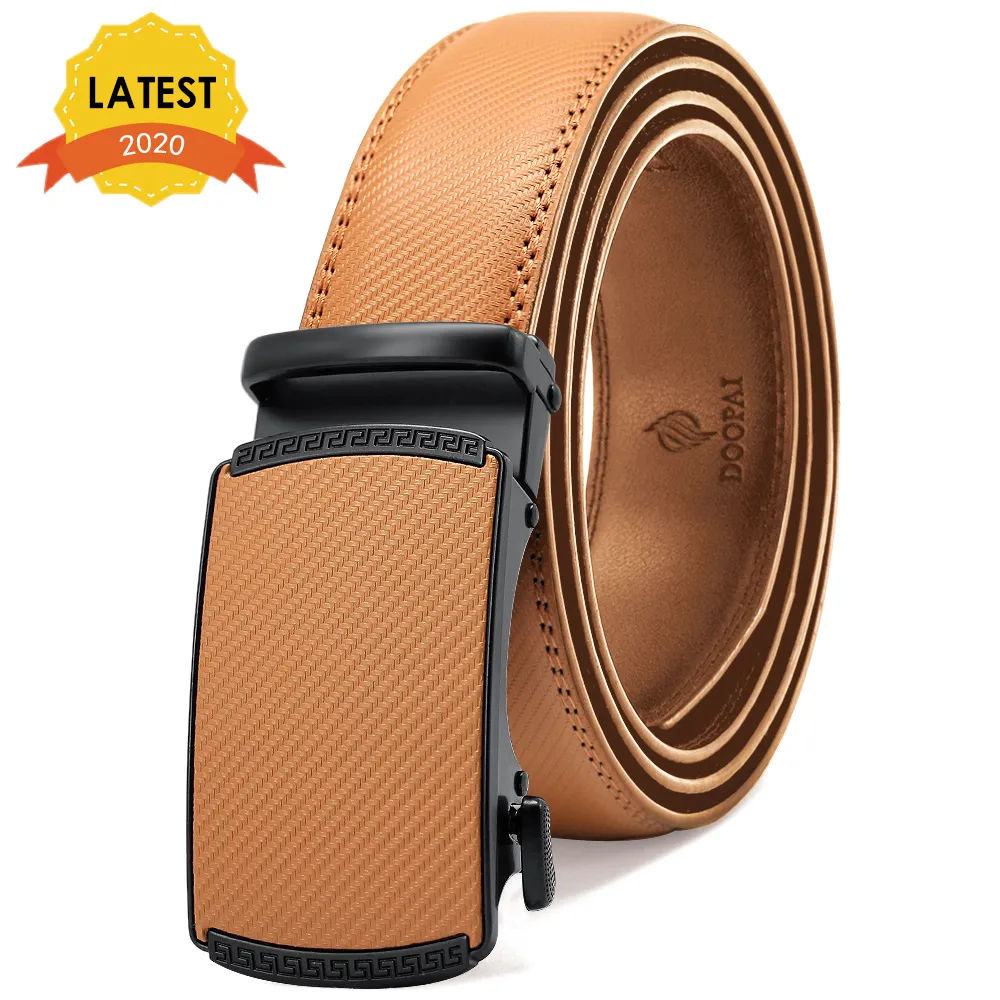 Genuine Leather Automatic Men Belt Luxury Strap Belt for Men  high quality fashion vintage male strap for jeans