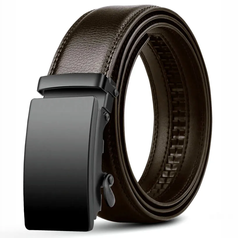Alternative view of Famous Brand Business Belt Men Top Quality PU Luxury Leather Waist Strap Black Male Automatic Buckle Jeans Belts for Men
