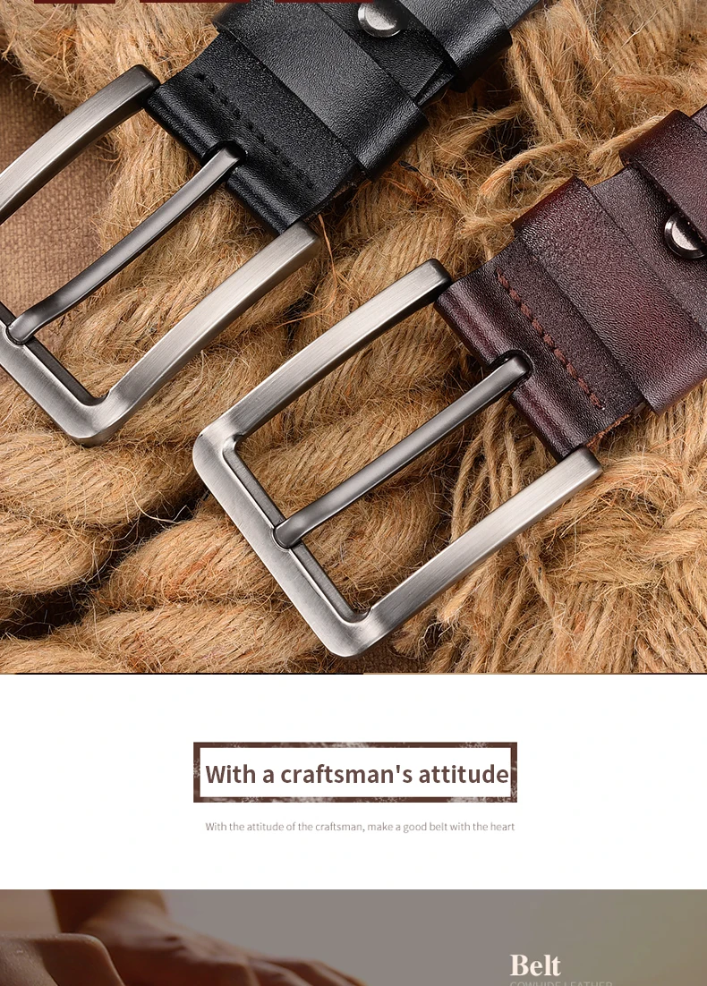 Men Belt Male High Quality Leather Belt Men Male Genuine Leather Strap Luxury Pin Buckle Fancy Vintage Jeans Free Shipping