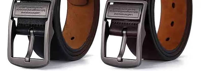 2023 Real Genuine Leather Belts for Men Luxury Designer Brand High Quality Plus Size 130 140 150 160 170 cm Male Pin Buckle Belt