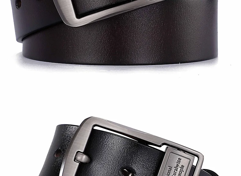 2023 Real Genuine Leather Belts for Men Luxury Designer Brand High Quality Plus Size 130 140 150 160 170 cm Male Pin Buckle Belt