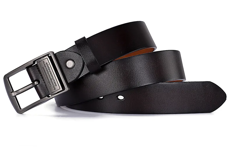 2023 Real Genuine Leather Belts for Men Luxury Designer Brand High Quality Plus Size 130 140 150 160 170 cm Male Pin Buckle Belt