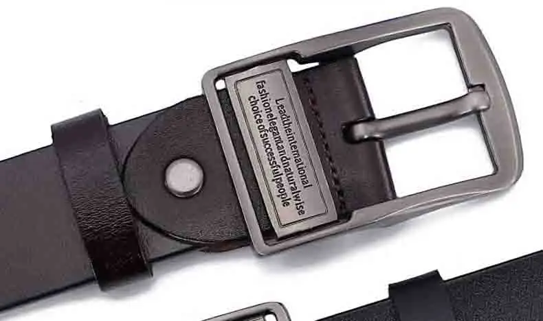 2023 Real Genuine Leather Belts for Men Luxury Designer Brand High Quality Plus Size 130 140 150 160 170 cm Male Pin Buckle Belt