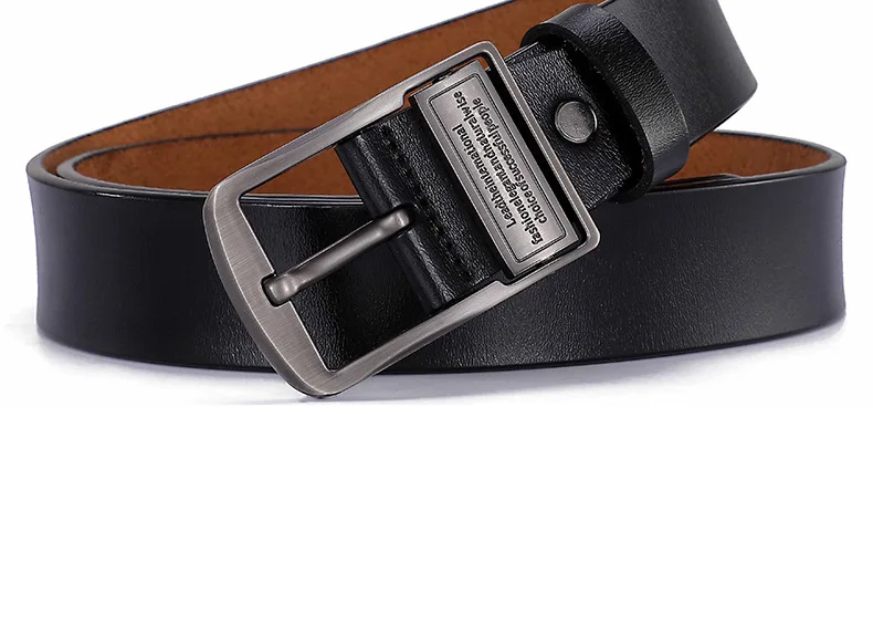 2023 Real Genuine Leather Belts for Men Luxury Designer Brand High Quality Plus Size 130 140 150 160 170 cm Male Pin Buckle Belt