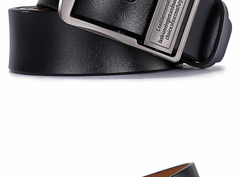 2023 Real Genuine Leather Belts for Men Luxury Designer Brand High Quality Plus Size 130 140 150 160 170 cm Male Pin Buckle Belt
