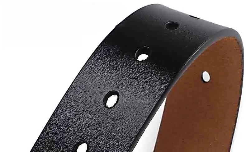 2023 Real Genuine Leather Belts for Men Luxury Designer Brand High Quality Plus Size 130 140 150 160 170 cm Male Pin Buckle Belt