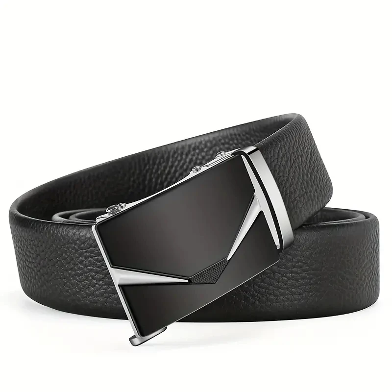 Belt Men's Leather Black Automatic Buckle Men's Trend Youth Leather Personality Simple Business High Quality Men Belts Belt Men's Leather Black Automatic Buckle Men's Trend Youth Leather Personality Simple Business High Quality Men Belts