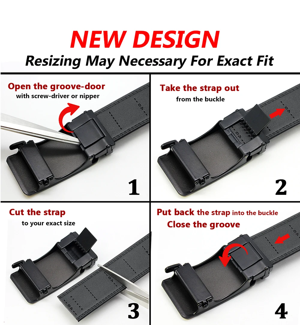 Mens Leather Belt  Automatic Genuine Leather Belts Belt Male Leisure Fashion Ratchet Belts for Men Pants Waistband Ремень