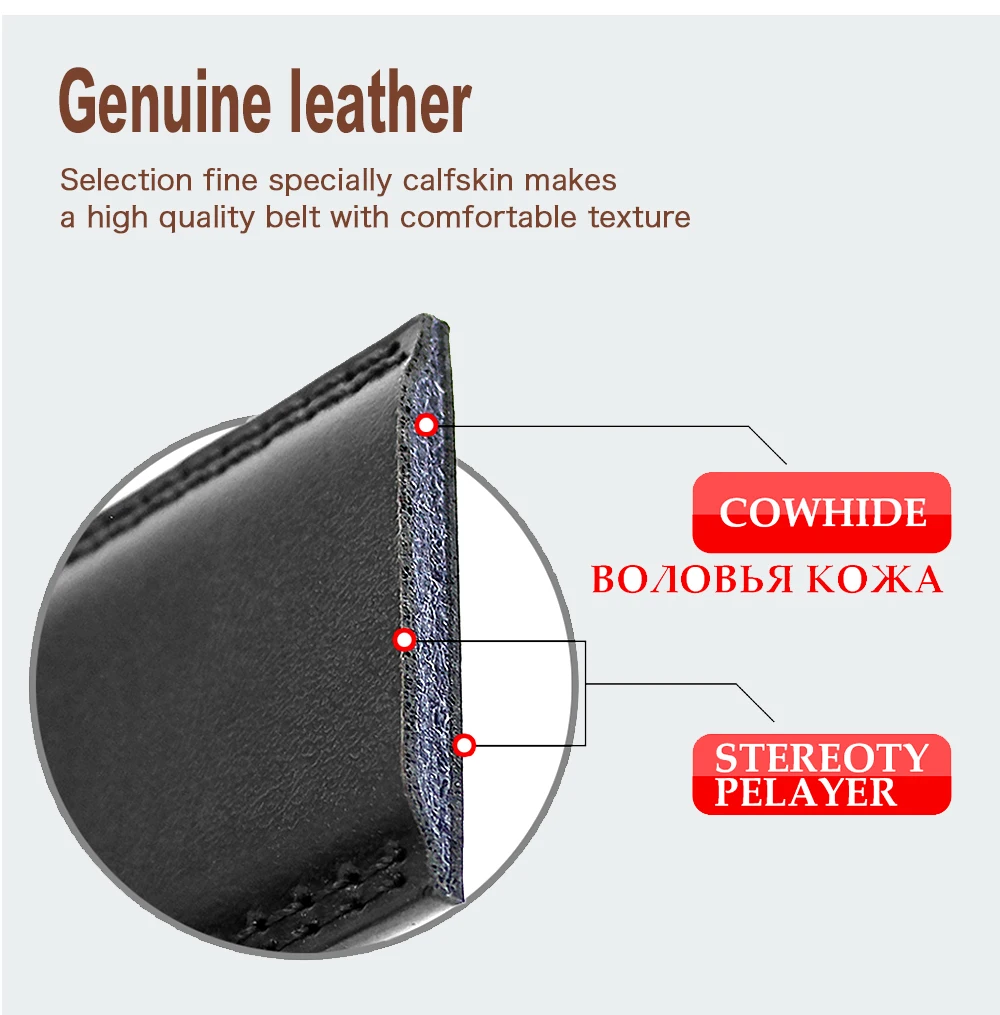 Mens Leather Belt  Automatic Genuine Leather Belts Belt Male Leisure Fashion Ratchet Belts for Men Pants Waistband Ремень