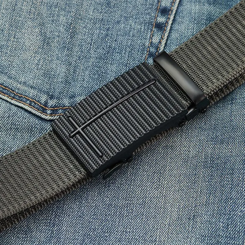 Alternative view of Mens Nylon Automatic Belt Male Army Tactical Belt for Man Military Canvas Belts High Quality Jeans Fashion Luxury Strap HQ123