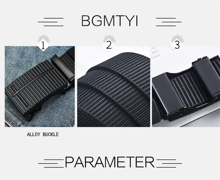 Mens Nylon Automatic Belt Male Army Tactical Belt for Man Military Canvas Belts High Quality Jeans Fashion Luxury Strap HQ123